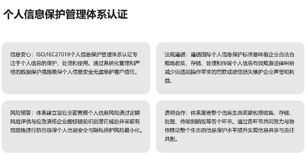个人信息保护管理体系认证