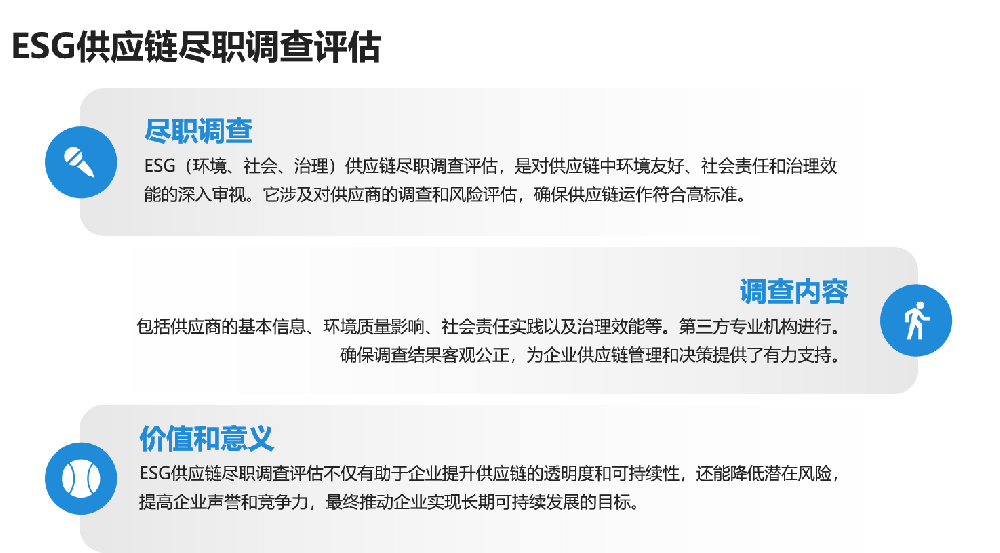 ESG供应链尽职调查评估