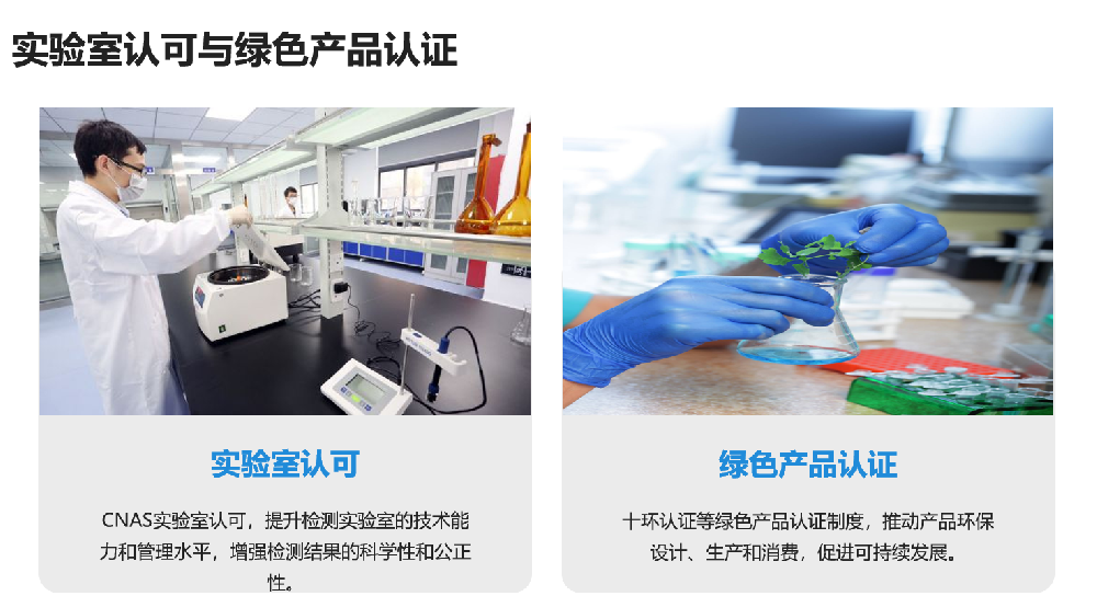 实验室认可与绿色产品认证